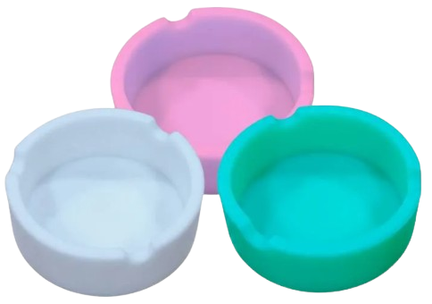 Cinzeiro de Silicone — Redondo Fluorescente
