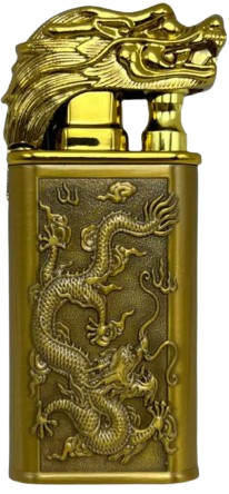 Isqueiro metal — tipo dragao - Recarregavel 2 em 1