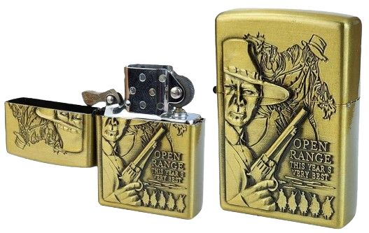 Isqueiro de Metal — Tipo Zippo - Recarregável com Fluido
